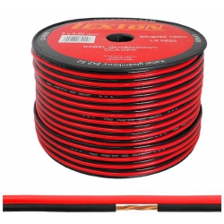 Przewód głośnikowy kabel CCA czarno-czerwony 2x2,5mm 100m